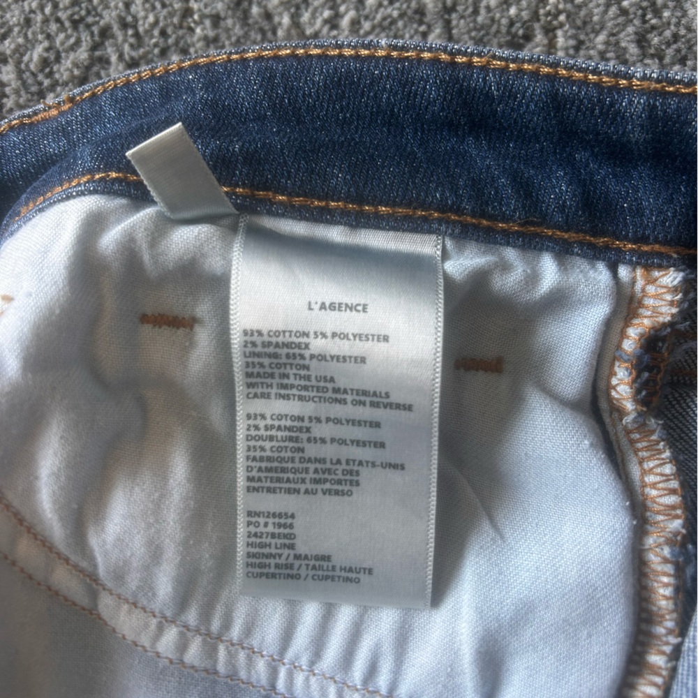 L’ AGENCE High line distressed skinny jean with stretch (size 26) - Picture 2 of 4